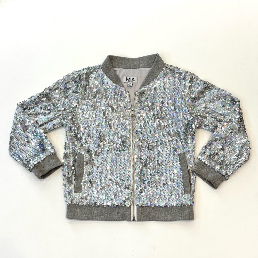 MIA Silver Sequin Jacket